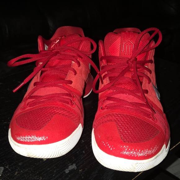 Kyrie 3 Red Suede SZ 8.5 - Picture 2 of 6